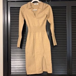 4th + Reckless camel knit dress